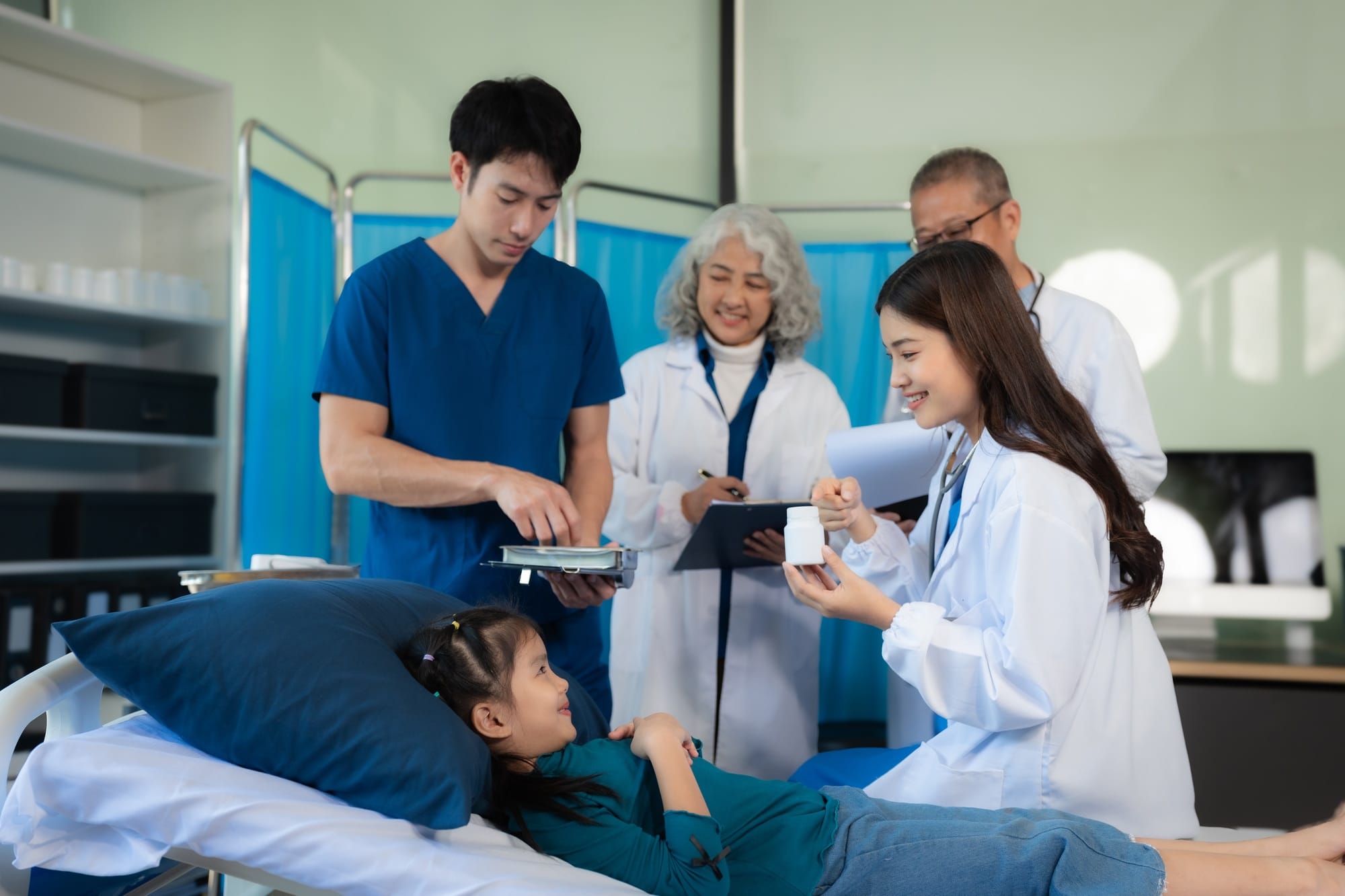 Dentist examines oral cavity of female patient in medical clinic. Dentist examines oral cavity of female patient in medical clinic.