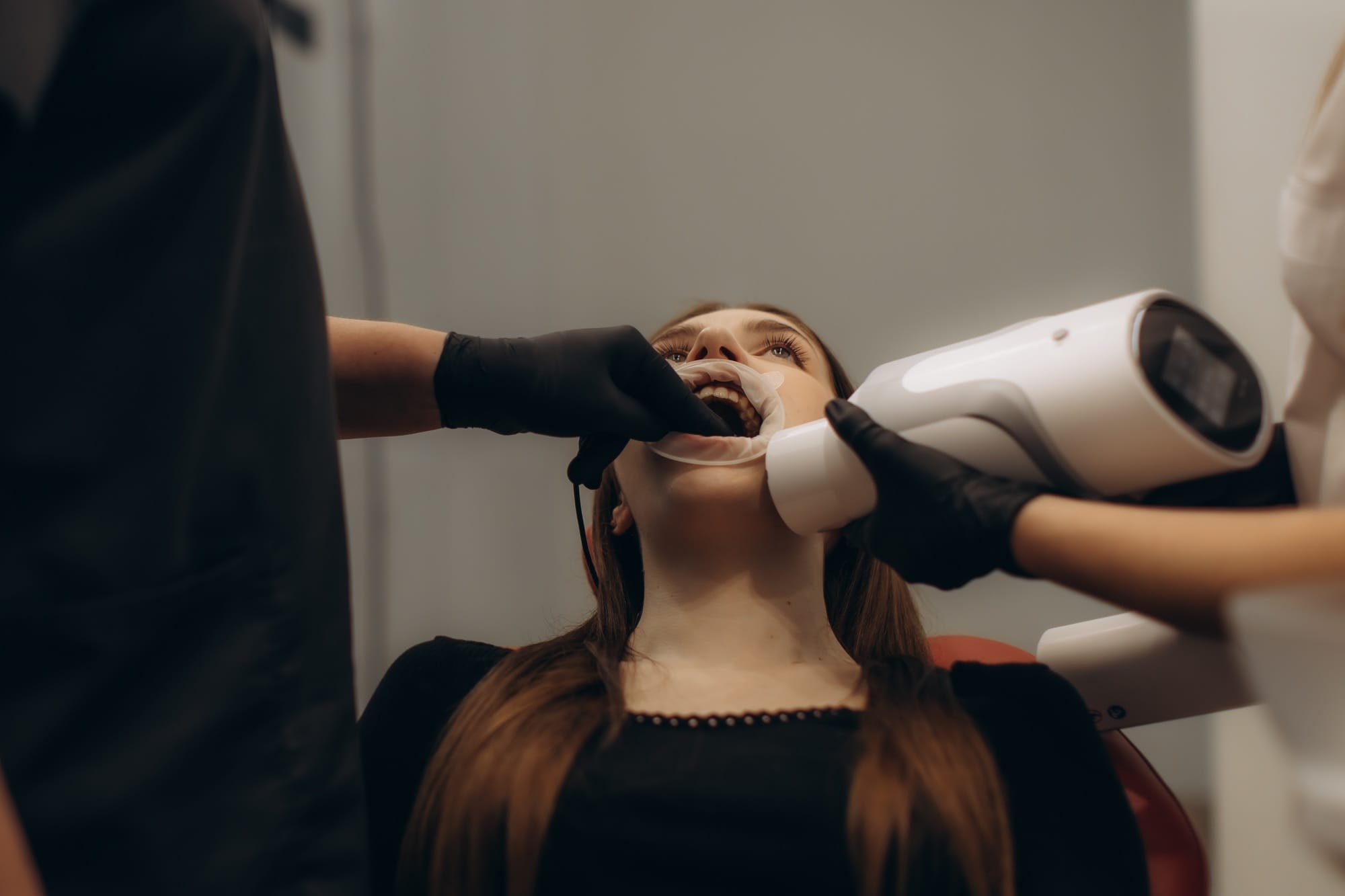Dental Patient Undergoing Modern Diagnostic Imaging at a Clinic