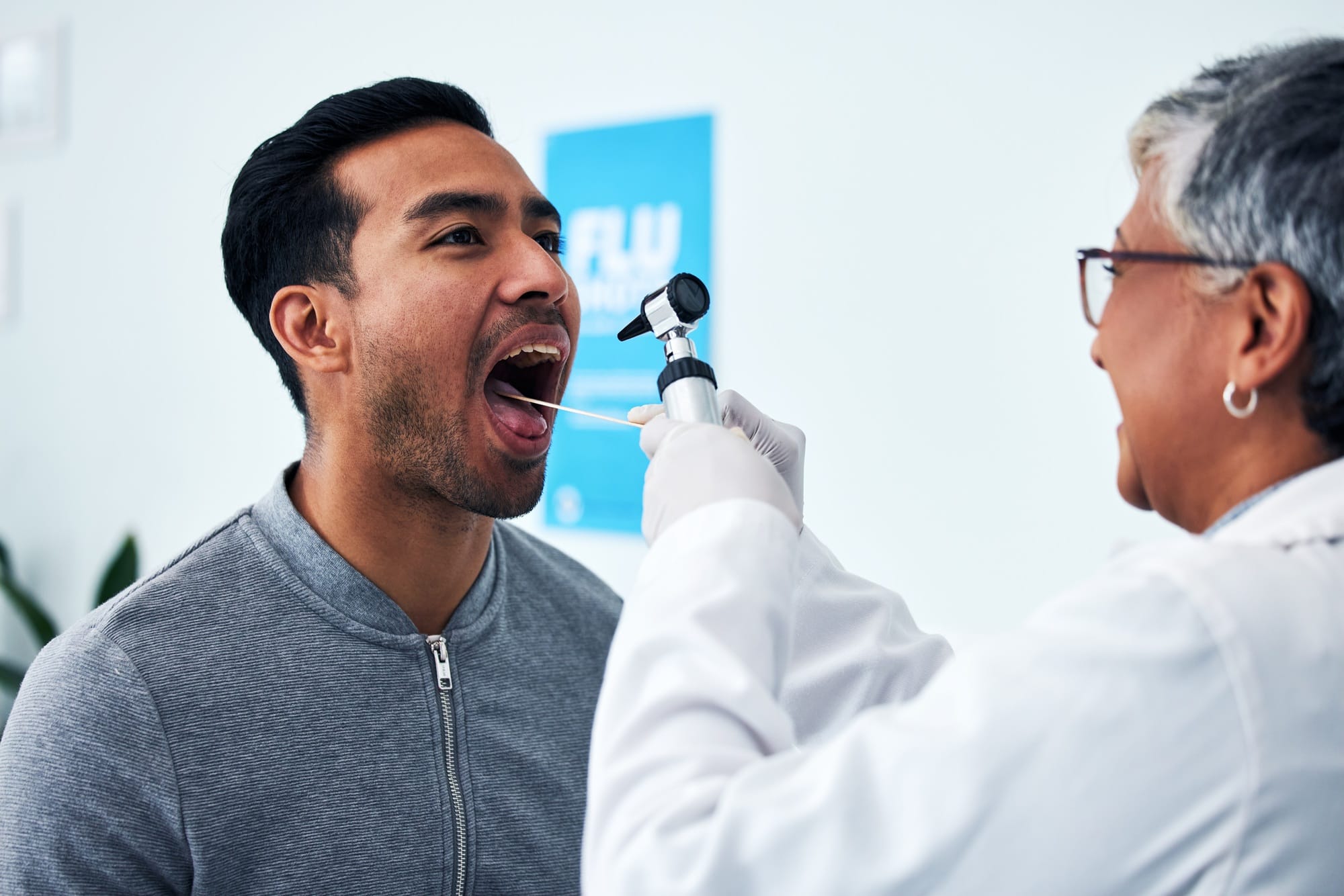 Medical, consulting and doctor with person and throat in hospital for cancer, dentist and surgery. Medical, consulting and doctor with person and throat in hospital for cancer, dentist and surgery.