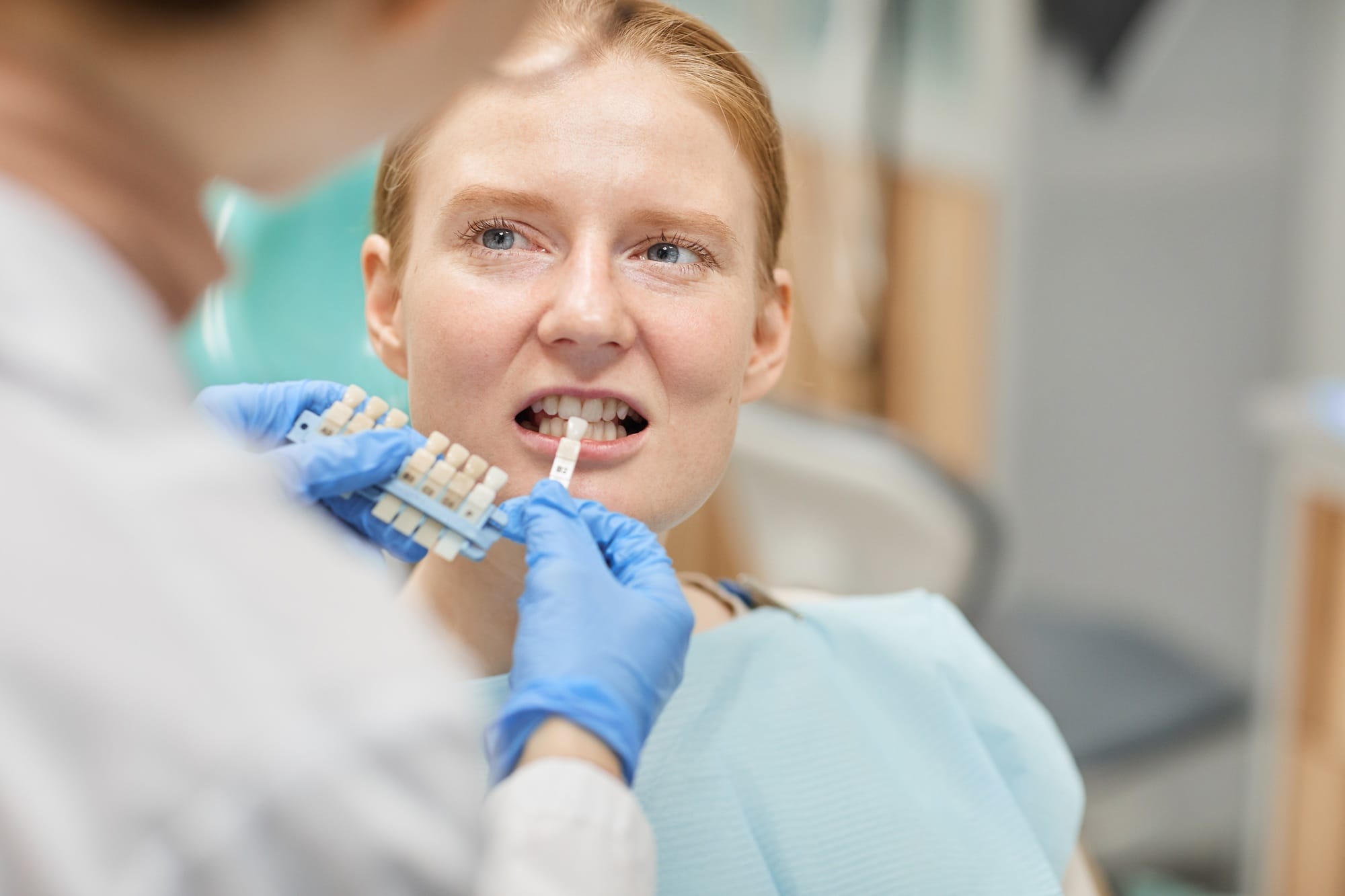 Patient making dental crowns Patient making dental crowns
