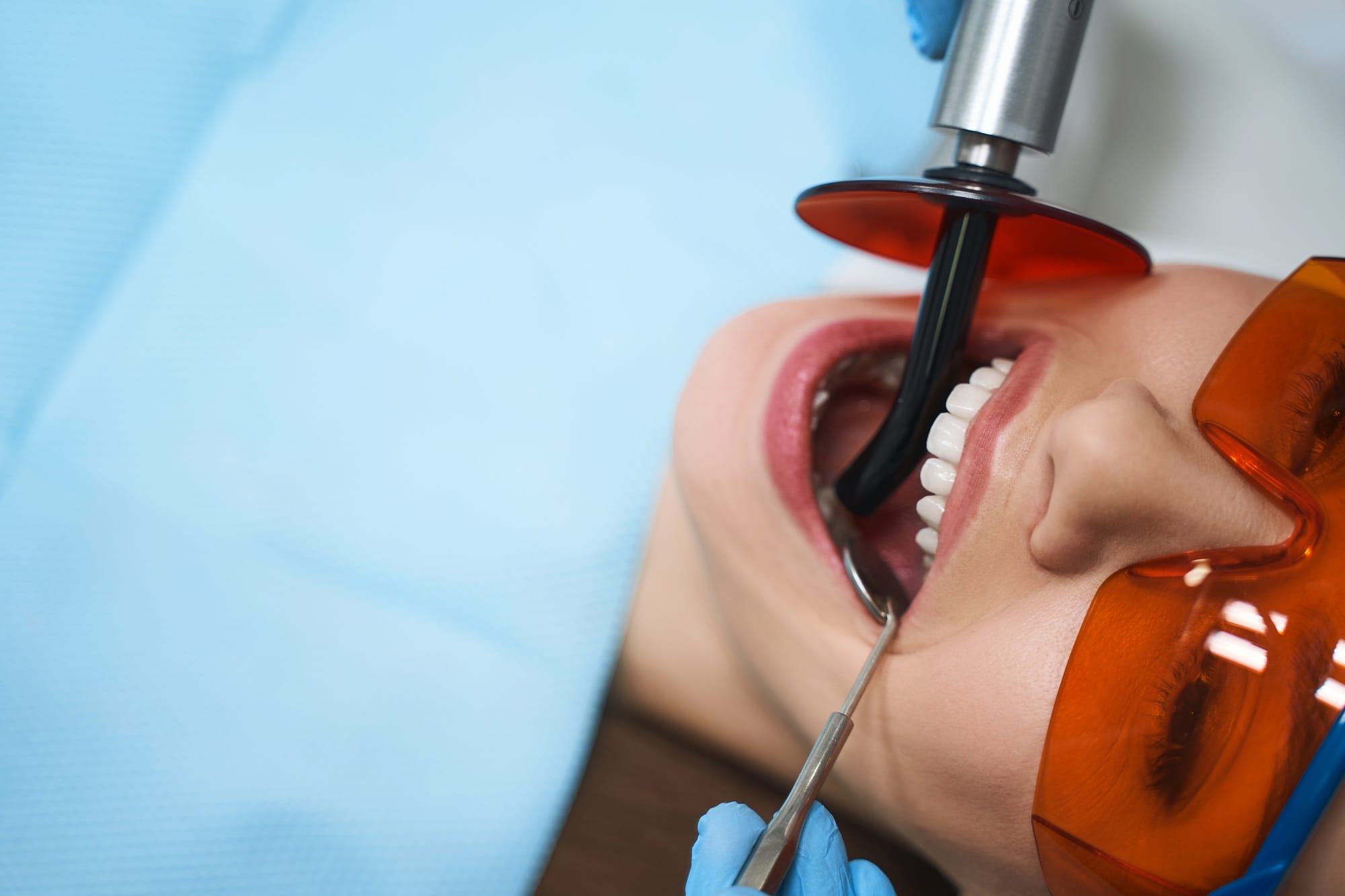 Woman is getting root canal stock photo Woman is getting root canal stock photo